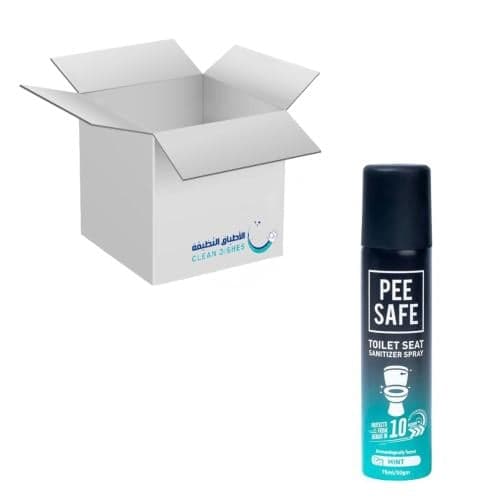 درزن | PEE SAFE | معقم فوري لكرسي الحمام برائحة النعناع - 75 مل ( 12 عبوة )
