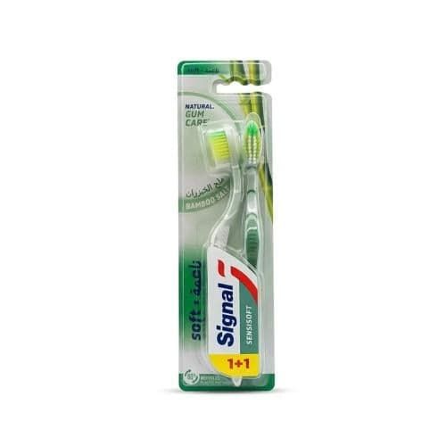 Signal – 2 Soft Toothbrushes (Bamboo Salt)