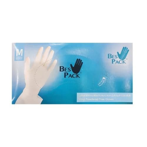 Bes Pack – Powder-Free Vinyl Gloves Size M